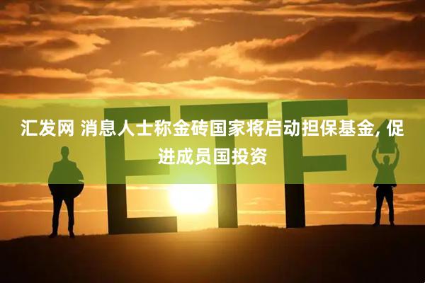 汇发网 消息人士称金砖国家将启动担保基金, 促进成员国投资