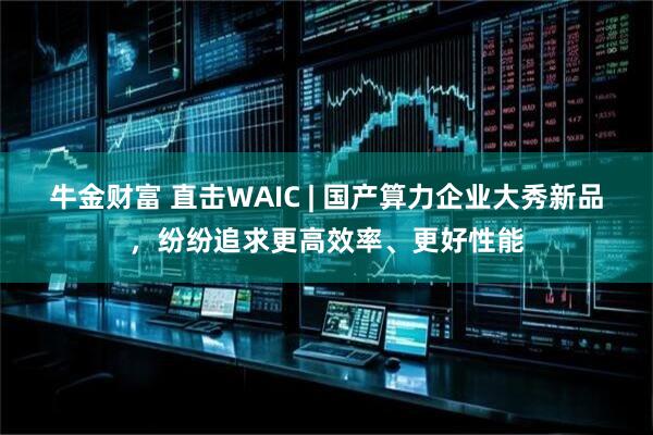 牛金财富 直击WAIC | 国产算力企业大秀新品，纷纷追求更高效率、更好性能