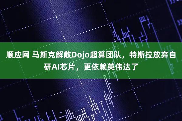 顺应网 马斯克解散Dojo超算团队，特斯拉放弃自研AI芯片，更依赖英伟达了